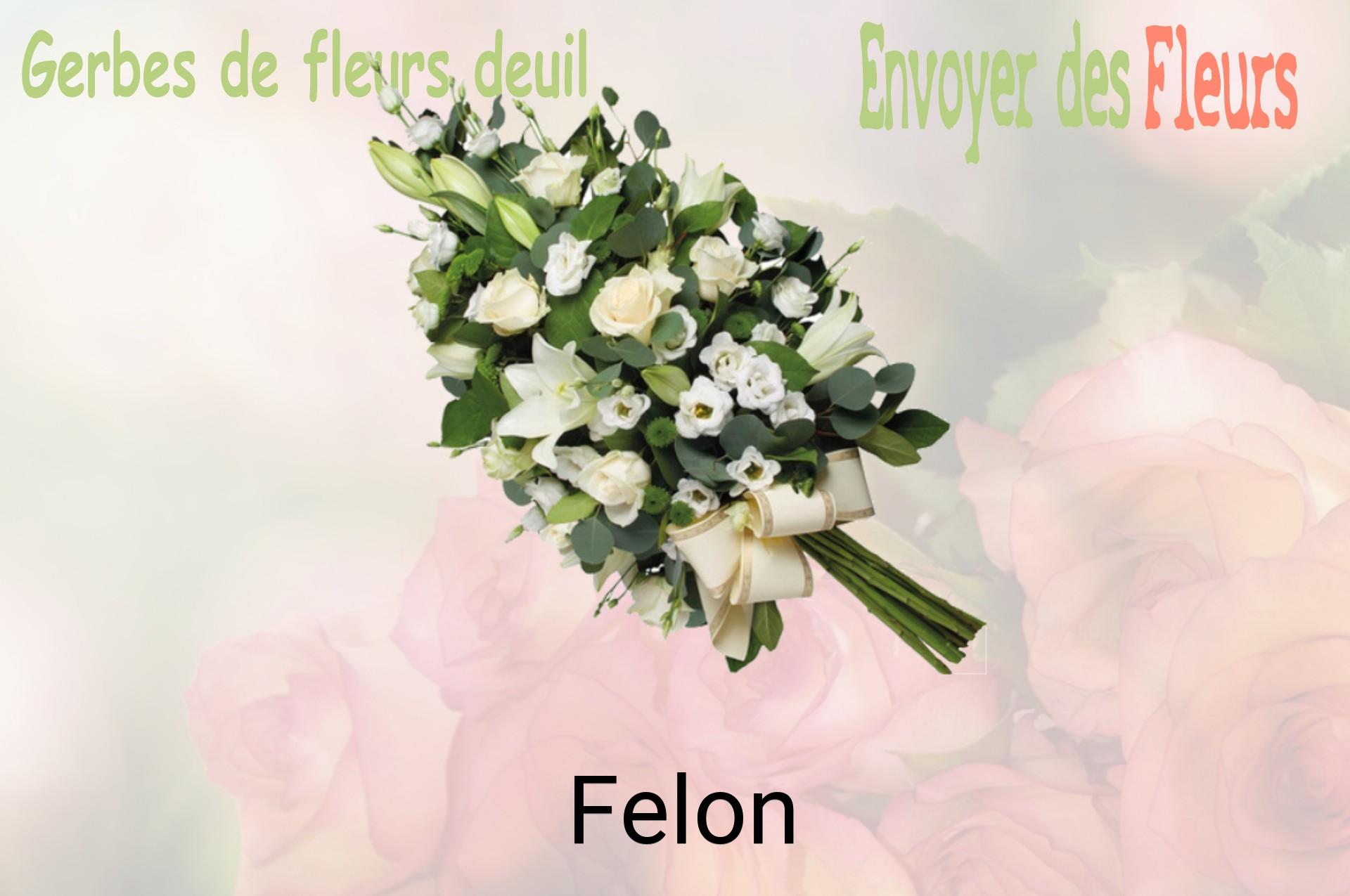 Gerbe de fleurs de deuil livrée à Felon